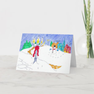 Cartes Pour Fêtes Annuelles village de snowman