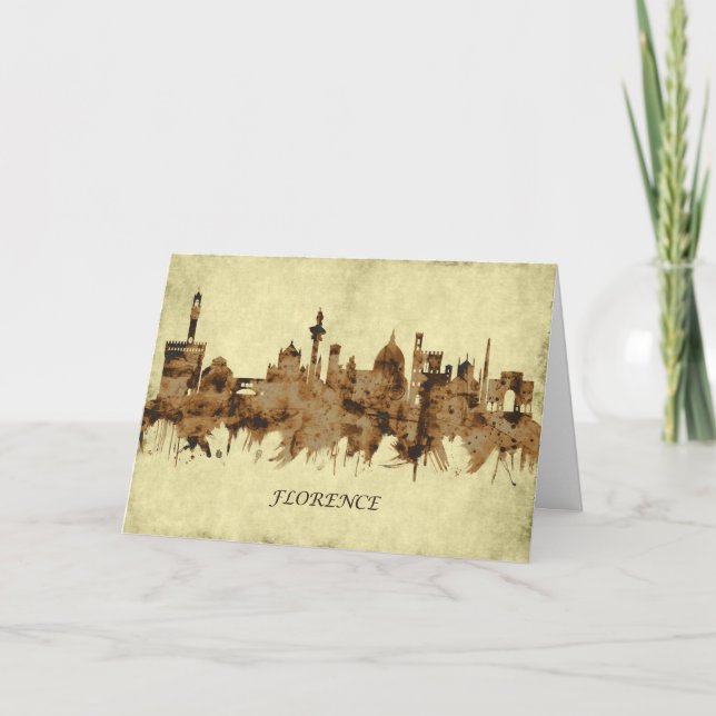 Cartes Pour Fêtes Annuelles Ville de Florence Italie (Devant)