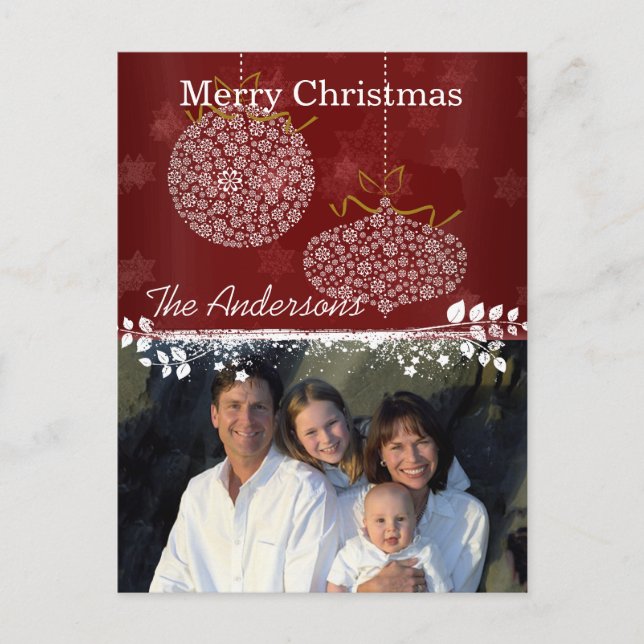 Cartes Pour Fêtes Annuelles Vin de Bourgogne Famille de Noël Photo (Devant)