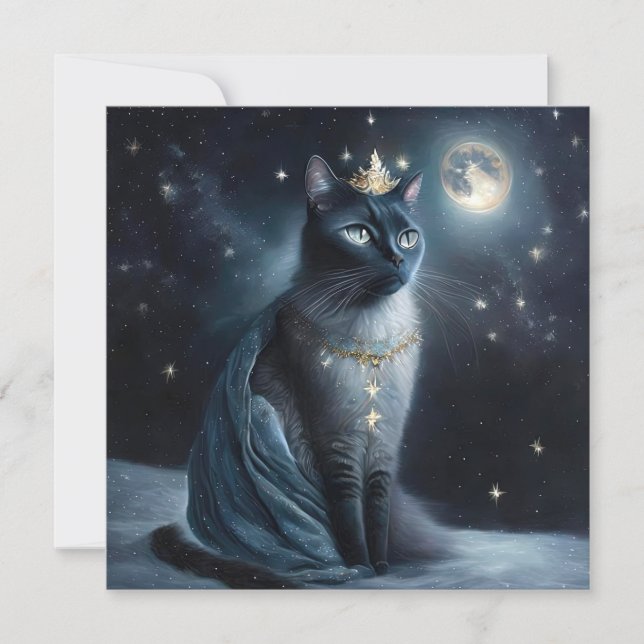 Cartes Pour Fêtes Annuelles Vinatge Royal Cat (Devant)
