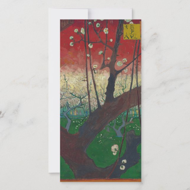 Cartes Pour Fêtes Annuelles Vincent Van Gogh - Flower Plum Orchard (Devant)