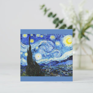 Cartes Pour Fêtes Annuelles Vincent Van Gogh, La Nuit étoilée peinture