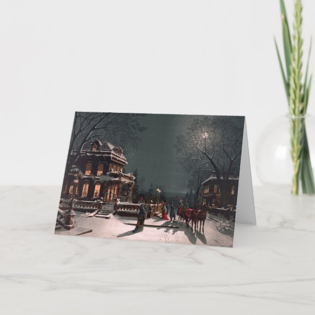 Cartes Pour Fêtes Annuelles Vintage 1880 (Devant)