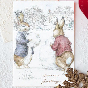 Cartes Pour Fêtes Annuelles Vintage Beatrix Potter Noël Bonjour
