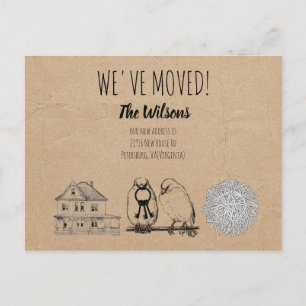 Cartes Pour Fêtes Annuelles Vintage Birds & Nid Rustic Kraft Brown