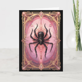 Cartes Pour Fêtes Annuelles Vintage Black Widow Spider Halloween