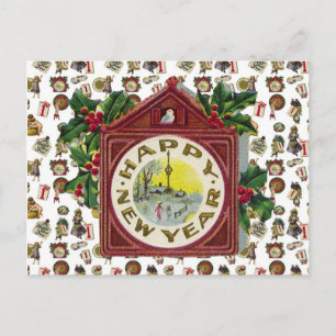 Cartes Pour Fêtes Annuelles Vintage Bonne année