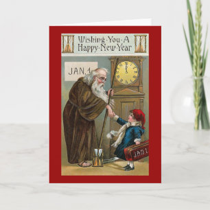 Cartes Pour Fêtes Annuelles Vintage Bonne année