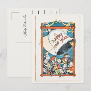 Cartes Pour Fêtes Annuelles Vintage Bonne année de voeux