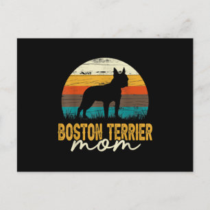 Cartes Pour Fêtes Annuelles Vintage Boston Terrier Maman Amoureux des chiens F