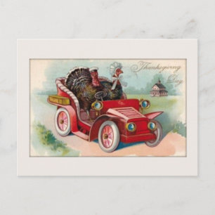 Cartes Pour Fêtes Annuelles Vintage Car