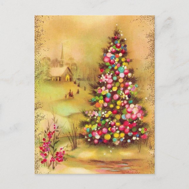 Cartes Pour Fêtes Annuelles Vintage Christmas (Devant)