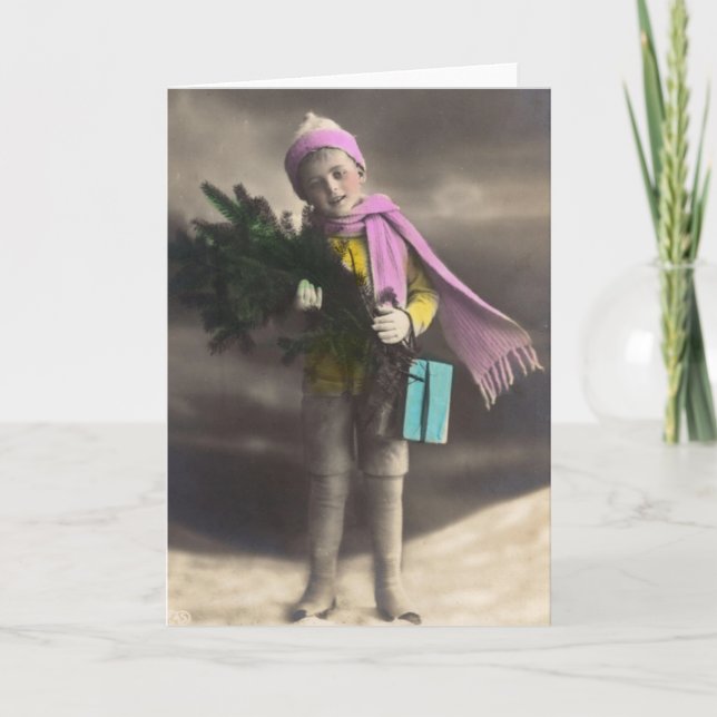 Cartes Pour Fêtes Annuelles Vintage Christmas (Devant)