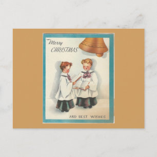 Cartes Pour Fêtes Annuelles Vintage Christmas Choir Boys