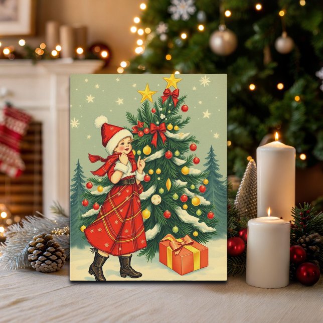 Cartes Pour Fêtes Annuelles Vintage Christmas Illustration (Créateur téléchargé)