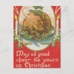 Cartes Pour Fêtes Annuelles Vintage Christmas Pudding
