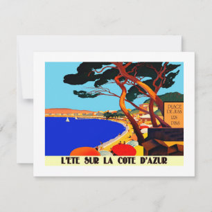 Cartes Pour Fêtes Annuelles Vintage Côte d'Azur Voyage en France