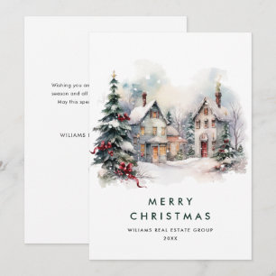 Cartes Pour Fêtes Annuelles Vintage Country Hotte Noël Arbre Entreprise