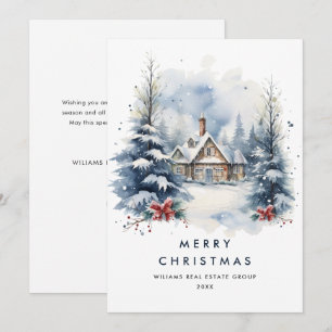 Cartes Pour Fêtes Annuelles Vintage Country Hotte Noël Arbre Entreprise
