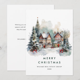 Cartes Pour Fêtes Annuelles Vintage Country Hotte Noël Arbre Entreprise