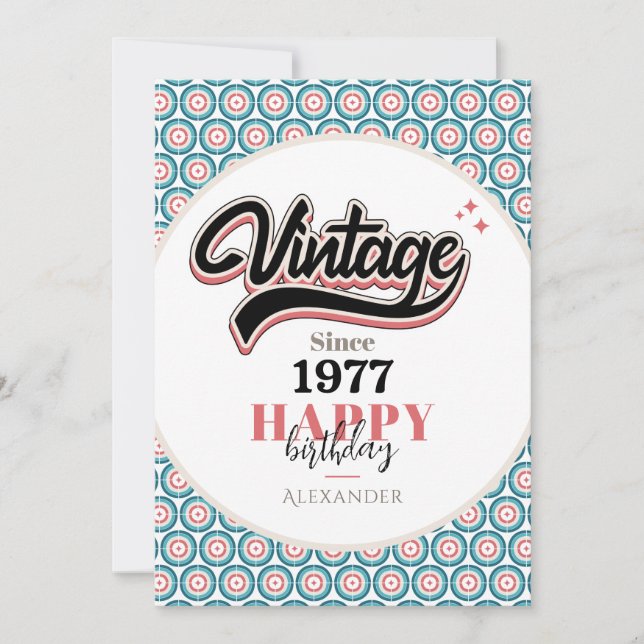 Cartes Pour Fêtes Annuelles Vintage depuis - 1977 (Devant)