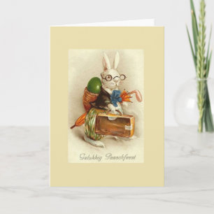 Cartes Pour Fêtes Annuelles Vintage Dutch Heureusement Paaschfête Easter Card