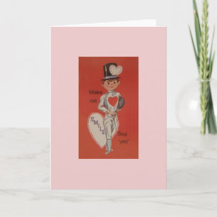 Cartes Pour Fêtes Annuelles Vintage Fencer Valentine's Day Greeting Card