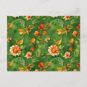 Cartes Pour Fêtes Annuelles Vintage Floral Jardin Aquarelle Motif sans couture