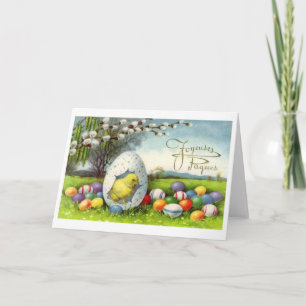 Cartes Pour Fêtes Annuelles Vintage French Easter Joyeuses Pâques Card