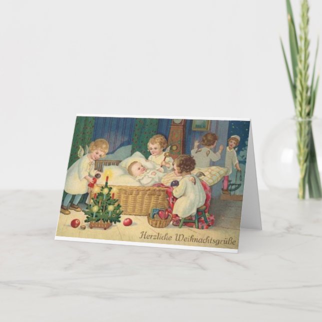 Cartes Pour Fêtes Annuelles Vintage German (Devant)