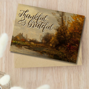 Cartes Pour Fêtes Annuelles Vintage gîte d'automne gracieux et plaisant