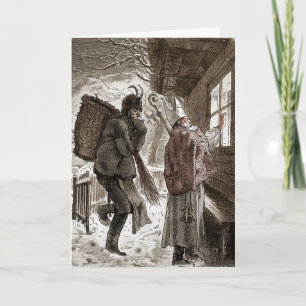 Cartes Pour Fêtes Annuelles Vintage Hans Trapp et St. Nick Christmas Card