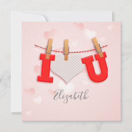 Cartes Pour Fêtes Annuelles Vintage I Heart Vous dessinez et calligraphie text