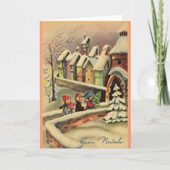 Cartes Pour Fêtes Annuelles Vintage Italian (Devant)