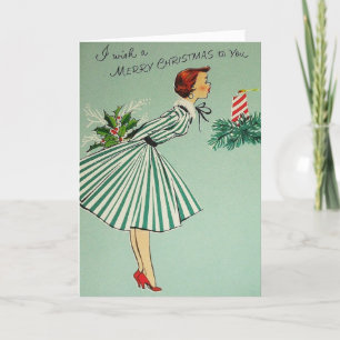 Cartes Pour Fêtes Annuelles Vintage - Je vous souhaite un Joyeux Noël,