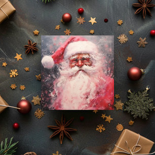 Cartes Pour Fêtes Annuelles Vintage Jolly Retro Santa Claus