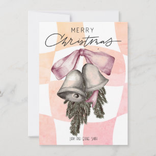 Cartes Pour Fêtes Annuelles Vintage Joyeux Noël cloches voeux Noël