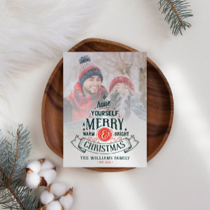 Cartes Pour Fêtes Annuelles Vintage Joyeux Noël Photo