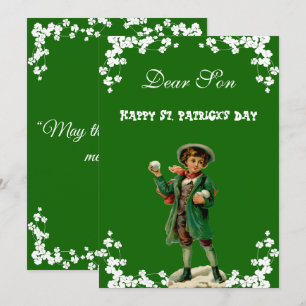 Cartes Pour Fêtes Annuelles Vintage Joyeux Saint Patrick's Day Son, Grand-fils