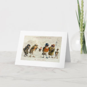 Cartes Pour Fêtes Annuelles Vintage Kindly Robin