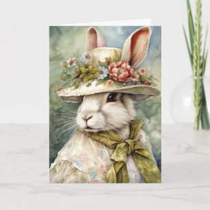 Cartes Pour Fêtes Annuelles Vintage Lapin Joyeux Pâques