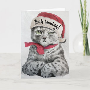 Cartes Pour Fêtes Annuelles Vintage Louis Wain Père Noël Tabby Cat Art