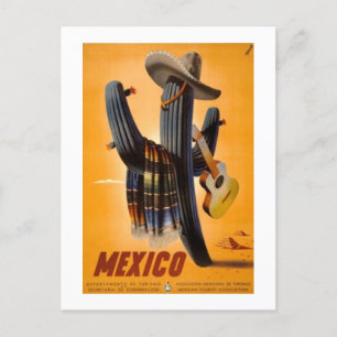 Cartes Pour Fêtes Annuelles Vintage Mexique - Mexique Voyage Tourisme Advert