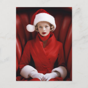 Cartes Pour Fêtes Annuelles Vintage Mme Claus