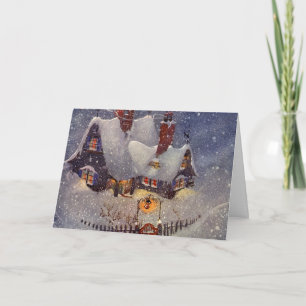 Cartes Pour Fêtes Annuelles Vintage Noël, Atelier du Père Noël Pôle Nord