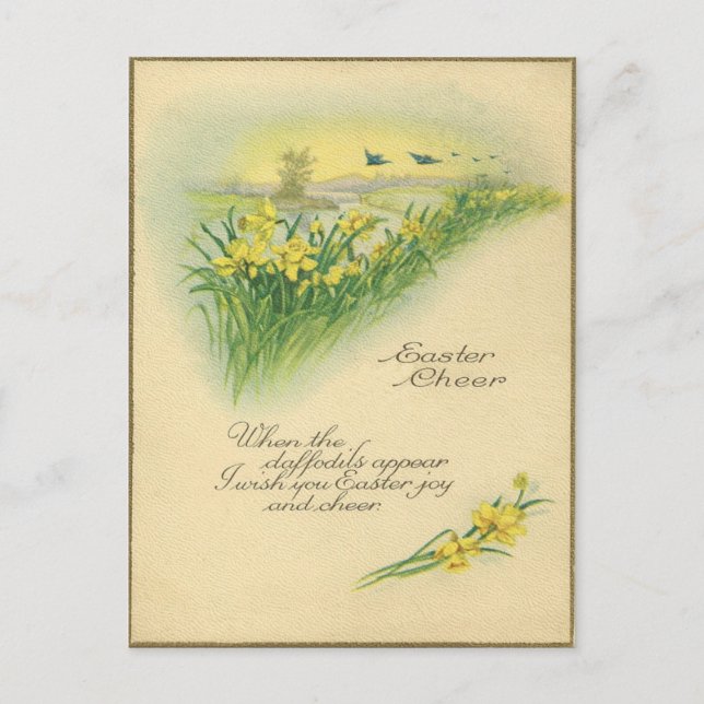 Cartes Pour Fêtes Annuelles Vintage Pâques (Devant)
