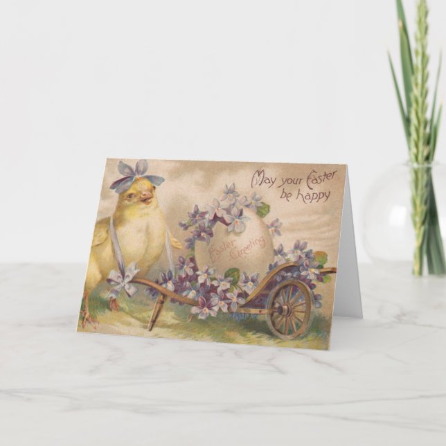 Cartes Pour Fêtes Annuelles Vintage Pâques (Devant)