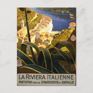 Cartes Pour Fêtes Annuelles Vintage Portofino Italie