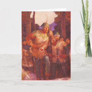 Cartes Pour Fêtes Annuelles Vintage Robin des Bois et ses Joyeux Hommes par NC