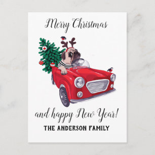 Cartes Pour Fêtes Annuelles Vintage rouge Noël